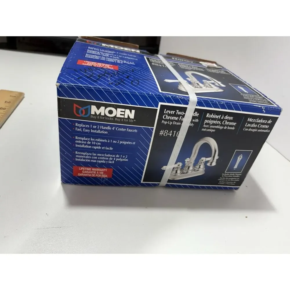 Moen Dorsey Polished Chrome Bathroom‎ Faucet #84102 4” Center NEW SEALED